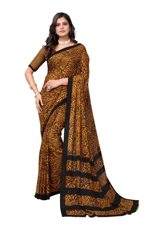 Fancy Georgette Printed Saree With blouse
